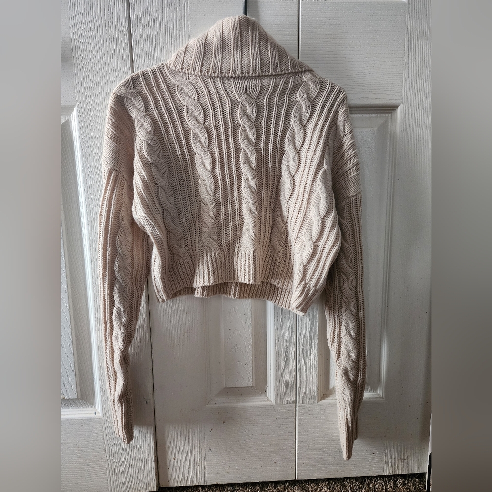 Cable Knit Cream Sweater